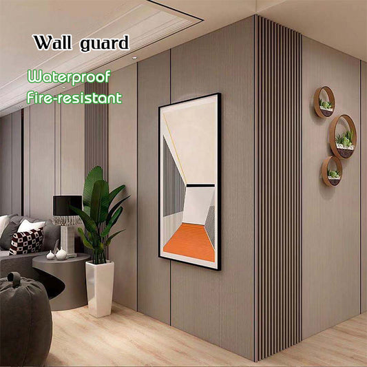 Customized Carbon crystal Fiber Wall Protection Board 50pcs W122*L244cm, Interior Decor, Waterproof, Moisture-proof, Scratch-resistant, Wood Grain, T5mm/8mm Co-extruded Board