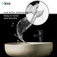 Home retro ceramic counter basin toilet oval matte large size gray bathroom porcelain sink