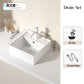 Nordic simple white ceramic basin countertop bathroom basen outdoor sink