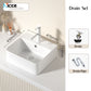 Nordic simple white ceramic basin countertop bathroom basen outdoor sink