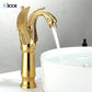 European retro luxury bathroom faucet swan shape all copper ceramic core supercharged personalized tap toilet accessories