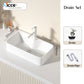 Nordic simple white ceramic basin countertop bathroom basen outdoor sink