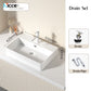 Nordic simple white ceramic basin countertop bathroom basen outdoor sink