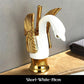 European retro luxury bathroom faucet swan shape all copper ceramic core supercharged personalized tap toilet accessories