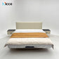 Modern Floating Bed Frame with Cat Scratch Proof Leather Headboard,queen size  Durable Steel Construction, and 3cm Silent Slats - Perfect for Pet Owners