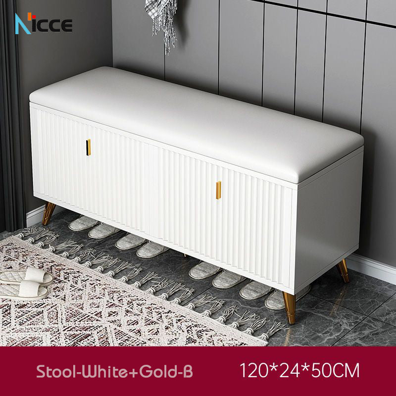 Nordic Luxury Home Shoe Cabinet PB Minimalist Modern Shoe Changing Stool Entrance Multi layer Flip Bucket Shoe Cabinet