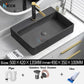 Nordic home outdoor mud gray ceramic counter basin toilet square large size bathroom simple matte porcelain sink