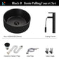 Nordic luxury countertop ceramic basin Dark Green colorful drain Set&faucet Set