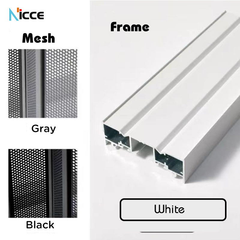 Customize aluminum alloy diamond mesh folding door without punching 5cm width anti-mosquito screen door