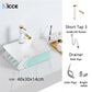 Nordic luxury bathroom ceramic washbasin home toilet balcony small size countertop art sink