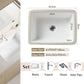 Nordic white basen bathroom undermount basin ceramic small size simple round corner depth toilet sink with drain & bracket set