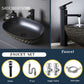 Chinese retro Luxury Bathroom Oval Ceramic Wash Basin Stone Carved Personalized Simple Outdoor Toilet Sink