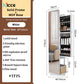 Nordic luxury Multifunctional mirror cabinet floor-standing rotatable pull-out storage makeup full-body mirror cabinet