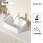 Nordic simple white ceramic basin countertop bathroom basen outdoor sink