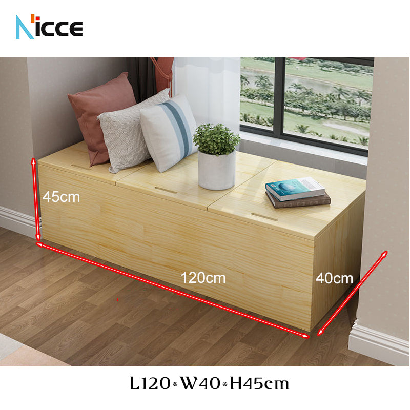 Customize Home Multifunctional floor-standing storage cabinet solid wood bay window kabinet bedroom pine wood tatami storage splicing bed