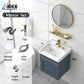 Home luxury bathroom cabinet wall-mounted space aluminum mirror cabinet simple faucet combination set