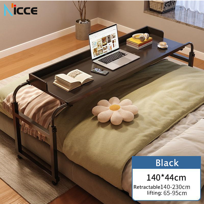 Home multi-functional bed desk, removable and adjustable, simple double cross-bed computer desk, study against the wall meja