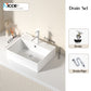 Nordic simple white ceramic basin countertop bathroom basen outdoor sink