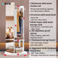 Nordic luxury Multifunctional mirror cabinet floor-standing rotatable pull-out storage makeup full-body mirror cabinet