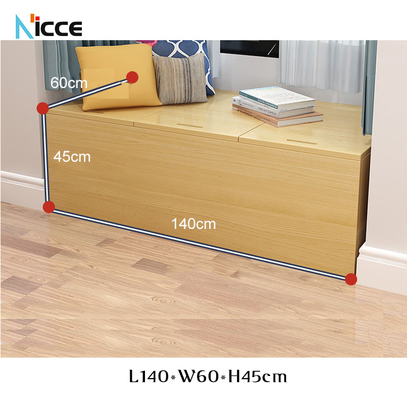 Customize Home Multifunctional floor-standing storage cabinet solid wood bay window kabinet bedroom pine wood tatami storage splicing bed