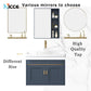 Home luxury bathroom cabinet wall-mounted space aluminum mirror cabinet simple faucet combination set