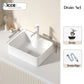 Nordic simple white ceramic basin countertop bathroom basen outdoor sink