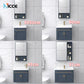 Home luxury bathroom cabinet wall-mounted space aluminum mirror cabinet simple faucet combination set