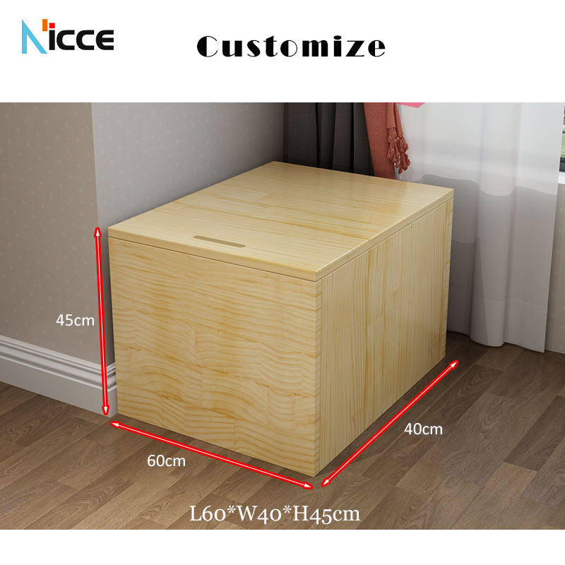 Customize Home Multifunctional floor-standing storage cabinet solid wood bay window kabinet bedroom pine wood tatami storage splicing bed