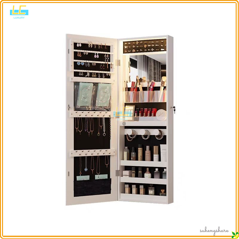 Nordic luxury multi-function floor-standing mirror cabinet full-length mirror wall-mounted beauty storage HD mirror cabinet