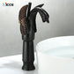 European retro luxury bathroom faucet swan shape all copper ceramic core supercharged personalized tap toilet accessories