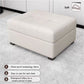 Nordic style Colorful Detachable Washable Fabric Single Sofa, Simple Square Ottoman with Storage for Changing Shoes