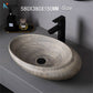 Home retro ceramic counter basin toilet oval matte large size gray bathroom porcelain sink