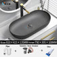 Nordic home outdoor mud gray ceramic counter basin toilet square large size bathroom simple matte porcelain sink