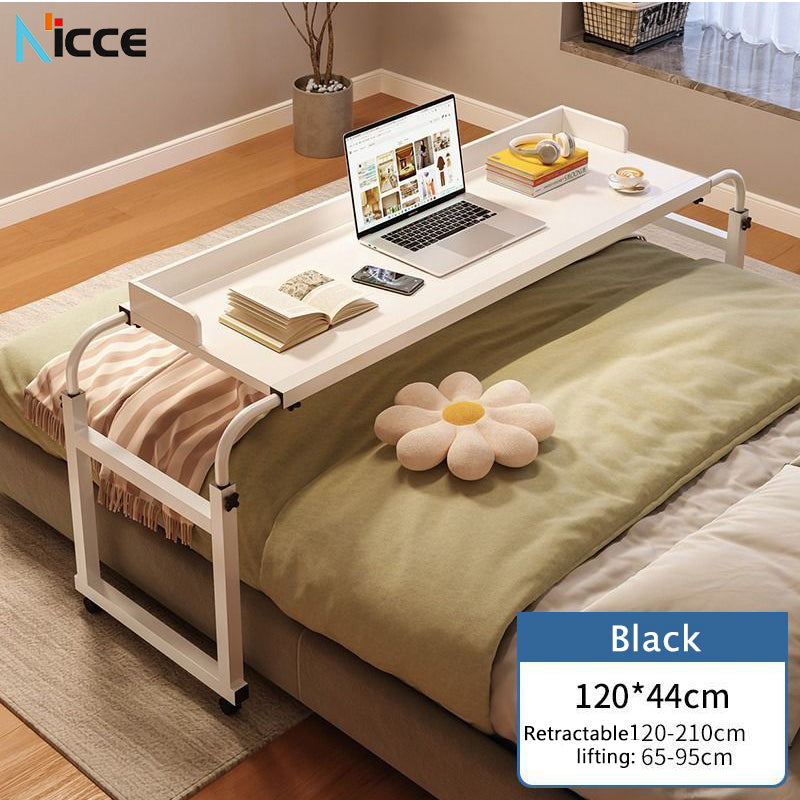 Home multi-functional bed desk, removable and adjustable, simple double cross-bed computer desk, study against the wall meja