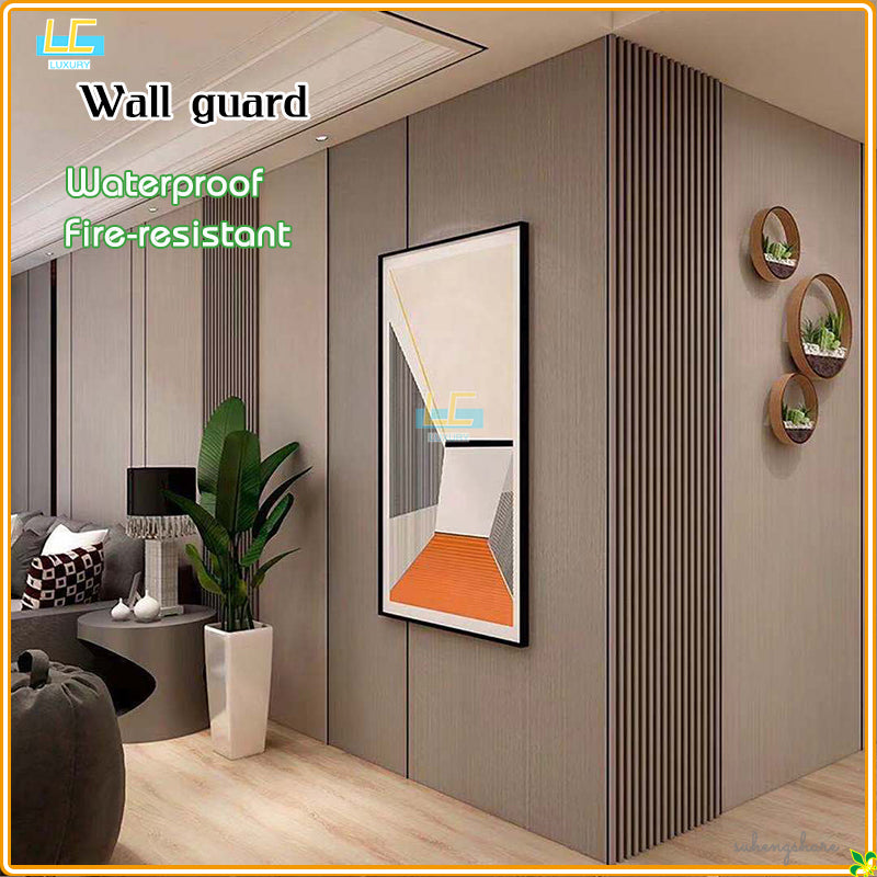 Customized Carbon crystal Fiber Wall Protection Board 50pcs W122*L244cm, Interior Decor, Waterproof, Moisture-proof, Scratch-resistant, Wood Grain, T5mm/8mm Co-extruded Board