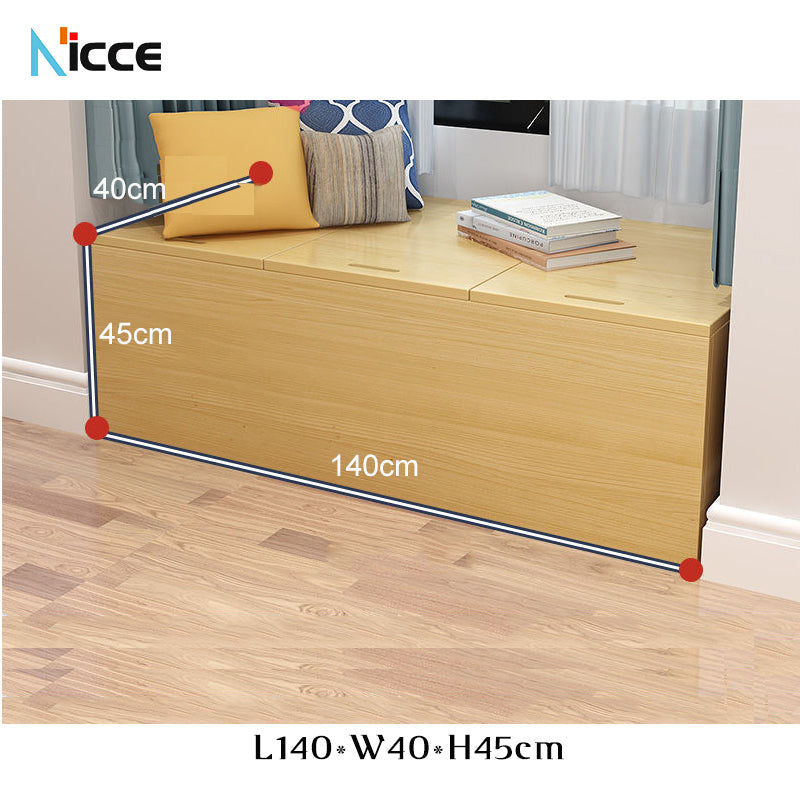 Customize Home Multifunctional floor-standing storage cabinet solid wood bay window kabinet bedroom pine wood tatami storage splicing bed