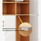 Nordic simple living room storage cabinet MDF large capacity multi-layer balcony microwave cabinet