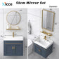 Home luxury bathroom cabinet wall-mounted space aluminum mirror cabinet simple faucet combination set