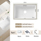 Nordic white basen bathroom undermount basin ceramic small size simple round corner depth toilet sink with drain & bracket set