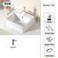 Nordic simple white ceramic basin countertop bathroom basen outdoor sink