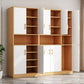 Nordic simple living room storage cabinet MDF large capacity multi-layer balcony microwave cabinet