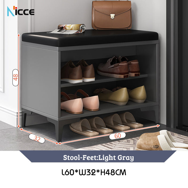 Nordic Luxury Home Shoe Cabinet PB Minimalist Modern Shoe Changing Stool Entrance Multi layer Flip Bucket Shoe Cabinet