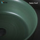 Nordic luxury countertop ceramic basin Dark Green colorful drain Set&faucet Set