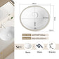 Nordic white basen bathroom undermount basin ceramic small size simple round corner depth toilet sink with drain & bracket set