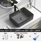 Nordic home outdoor mud gray ceramic counter basin toilet square large size bathroom simple matte porcelain sink