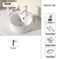 Nordic simple white ceramic basin countertop bathroom basen outdoor sink