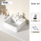 Nordic simple white ceramic basin countertop bathroom basen outdoor sink