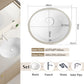 Nordic white basen bathroom undermount basin ceramic small size simple round corner depth toilet sink with drain & bracket set