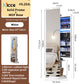 Nordic luxury Multifunctional mirror cabinet floor-standing rotatable pull-out storage makeup full-body mirror cabinet
