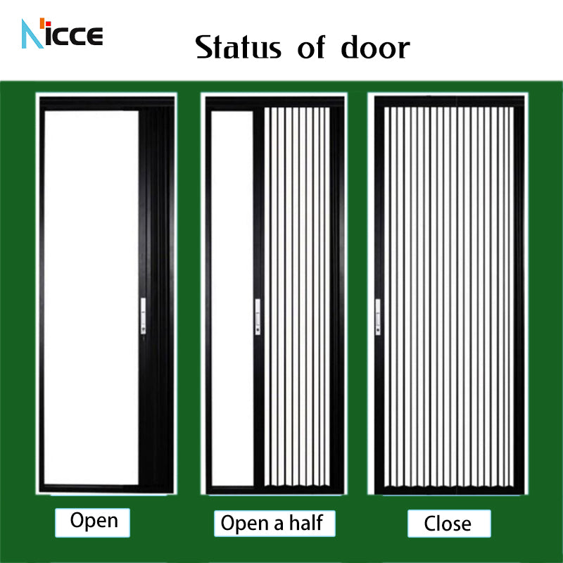 Customize luxury acrylic folding door aluminum alloy track waterproof insect proof transparent bathroom acrylic door